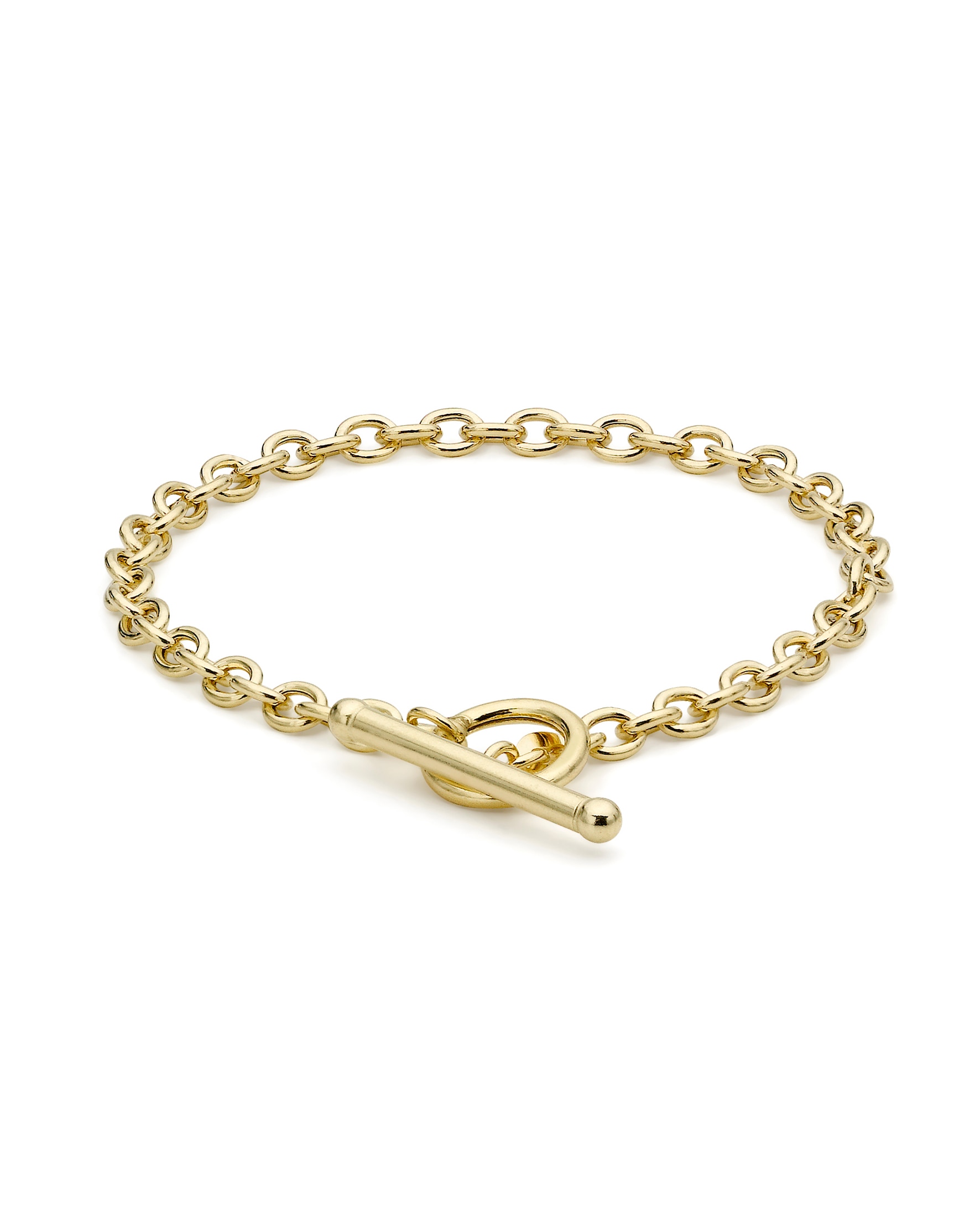 9CT Gold Oval Link TBar Belcher Bracelet