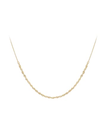 9CT Gold Rope & Trace Asdjustable Chain