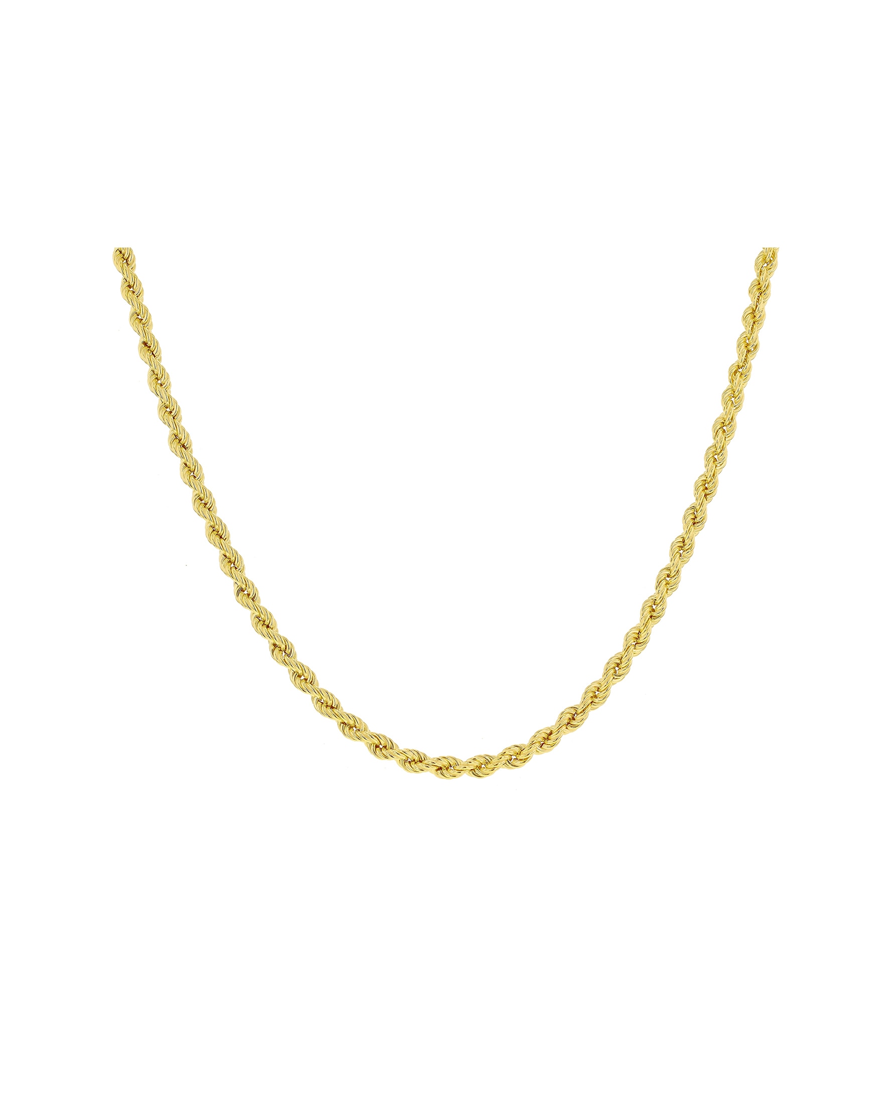 Sterling Silver GP Hollow Rope Necklace