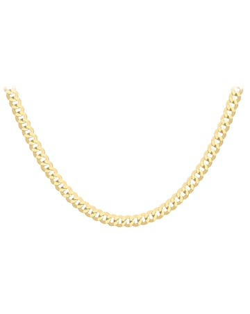 9CT  Yellow Gold Flat Curb Chain