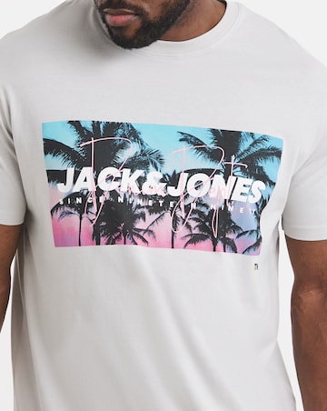 Jack & Jones Indiana Graphic T-Shirt 3 Pack - Multi