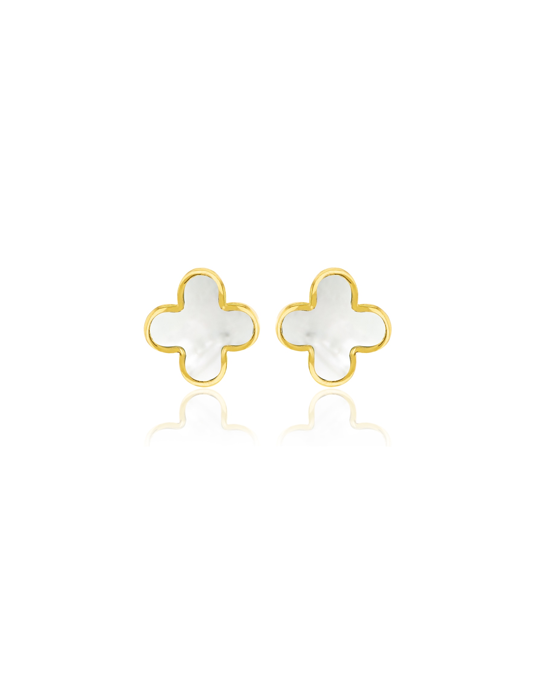 9CT Gold Mother of Pearl Petal Studs