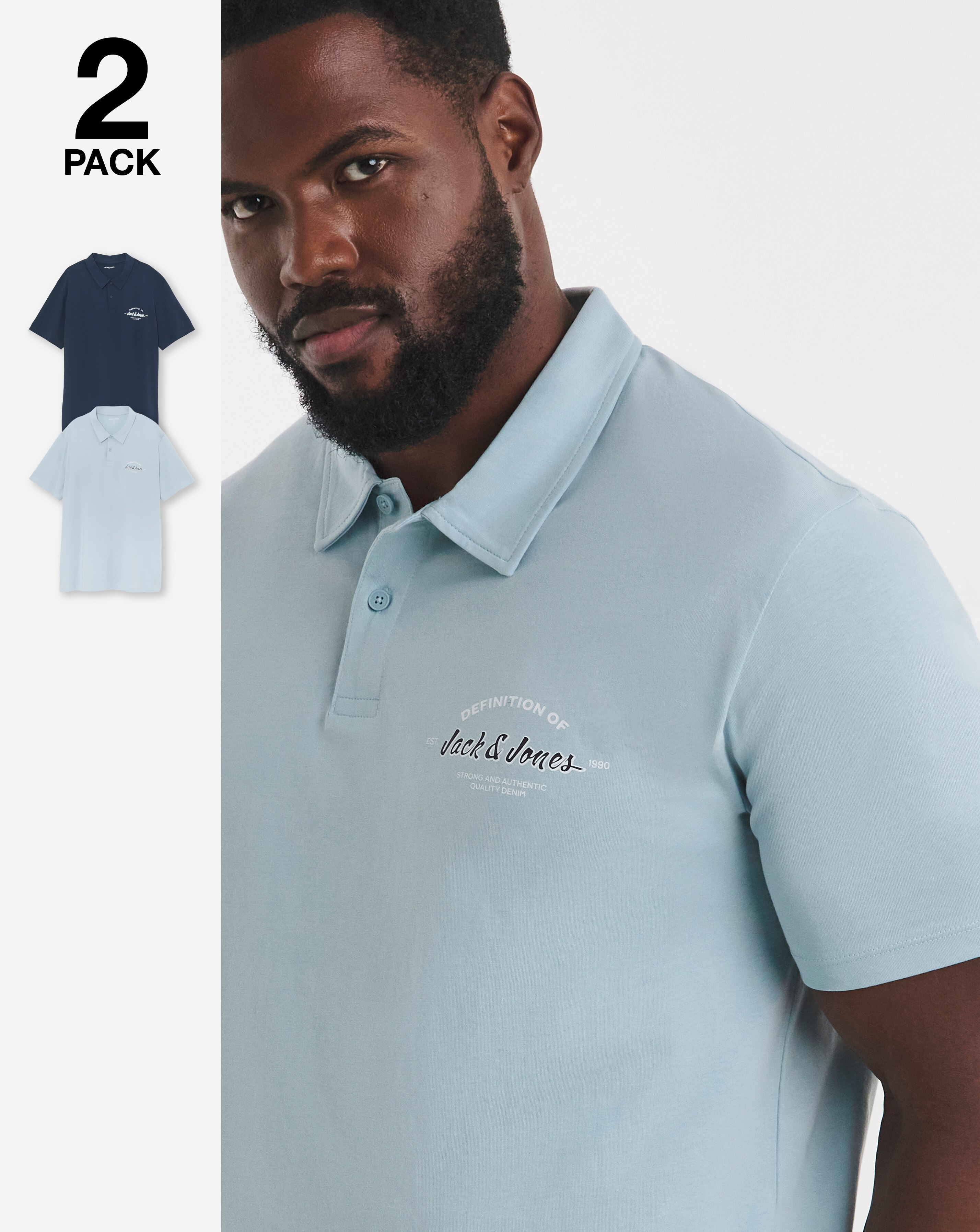 Jack & Jones Brandon Logo Polo 2 Pack
