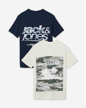 Jack & Jones Breeze Back Print 2 Pack T-Shirt