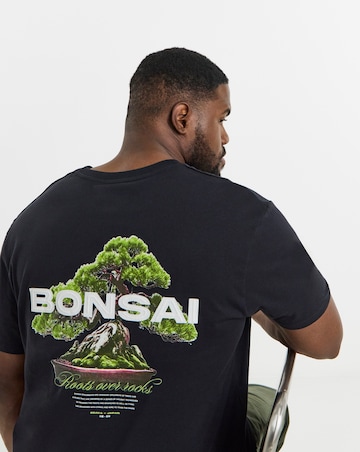 Jack & Jones Back Graphic Bonsai Tee - Black