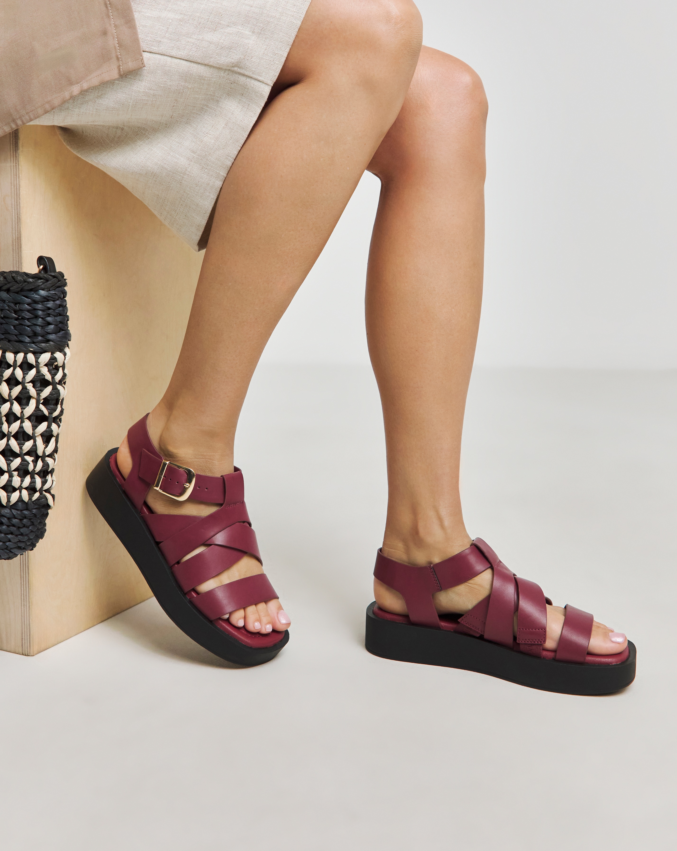 Chunky Buckle Fisherman Sandal Ex Wide