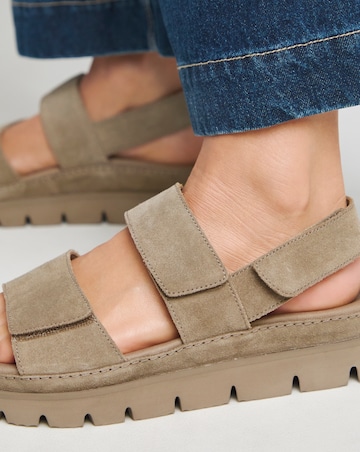 Chara Suede Touch and Close Sandals - Extra Wide Fit (EEE)
