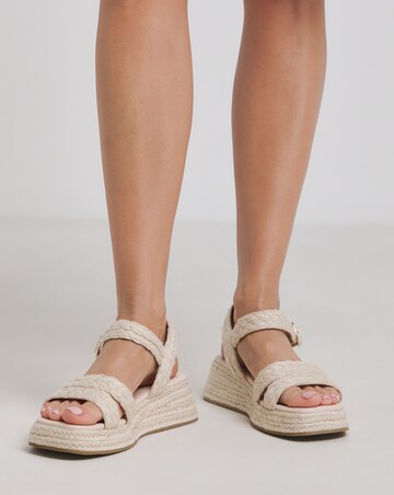 Simply Be Carnelian Two Part Espadrille Flatform Sandals - Extra Wide Fit (EEE)