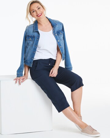 Petite Linen Mix Crop Trousers