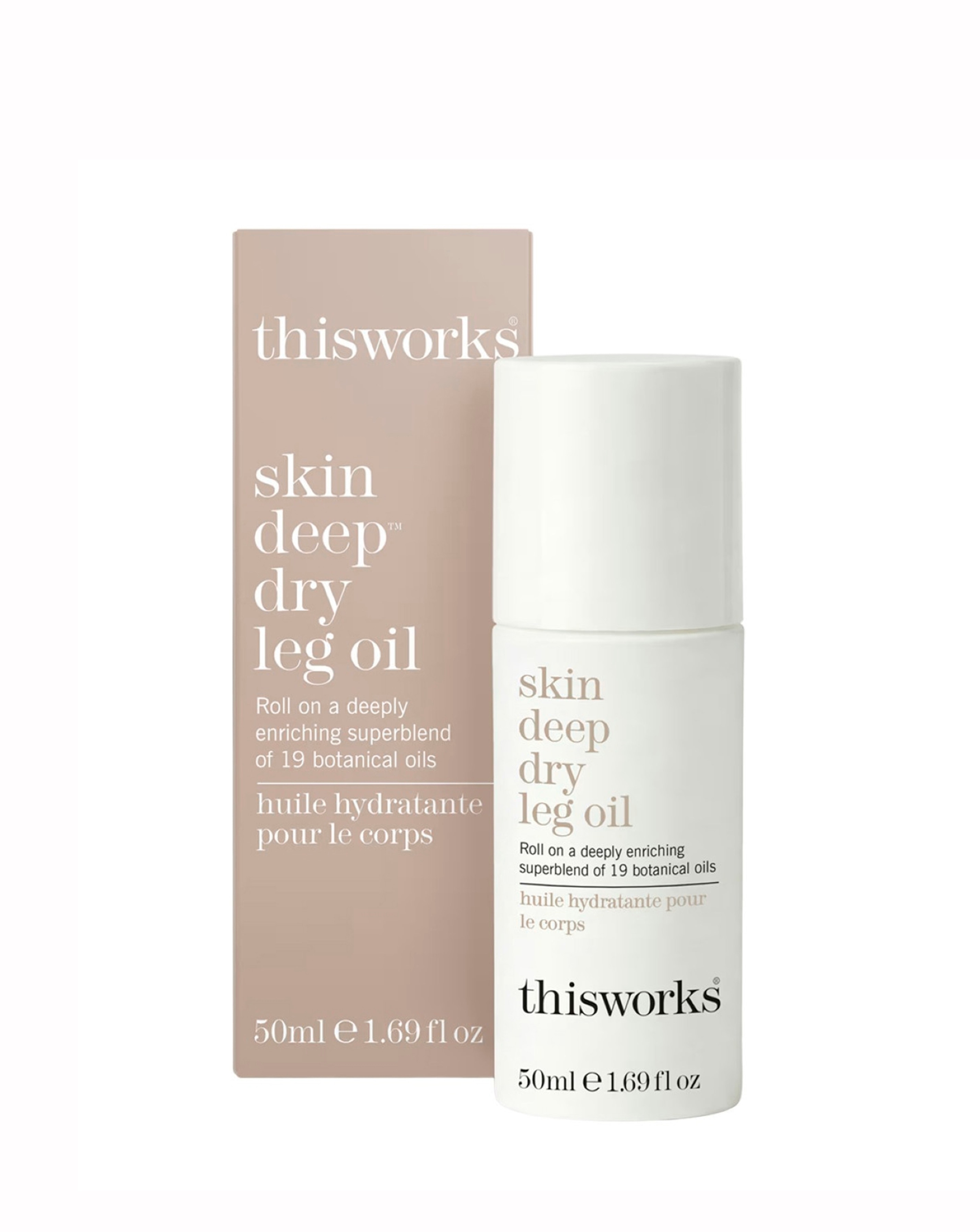 New In - This Works Skin Dry Leg Oil Roller 50ml