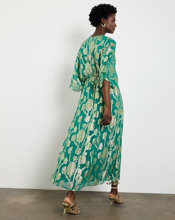 Joanna Hope Metallic Jaquard Tea Dress