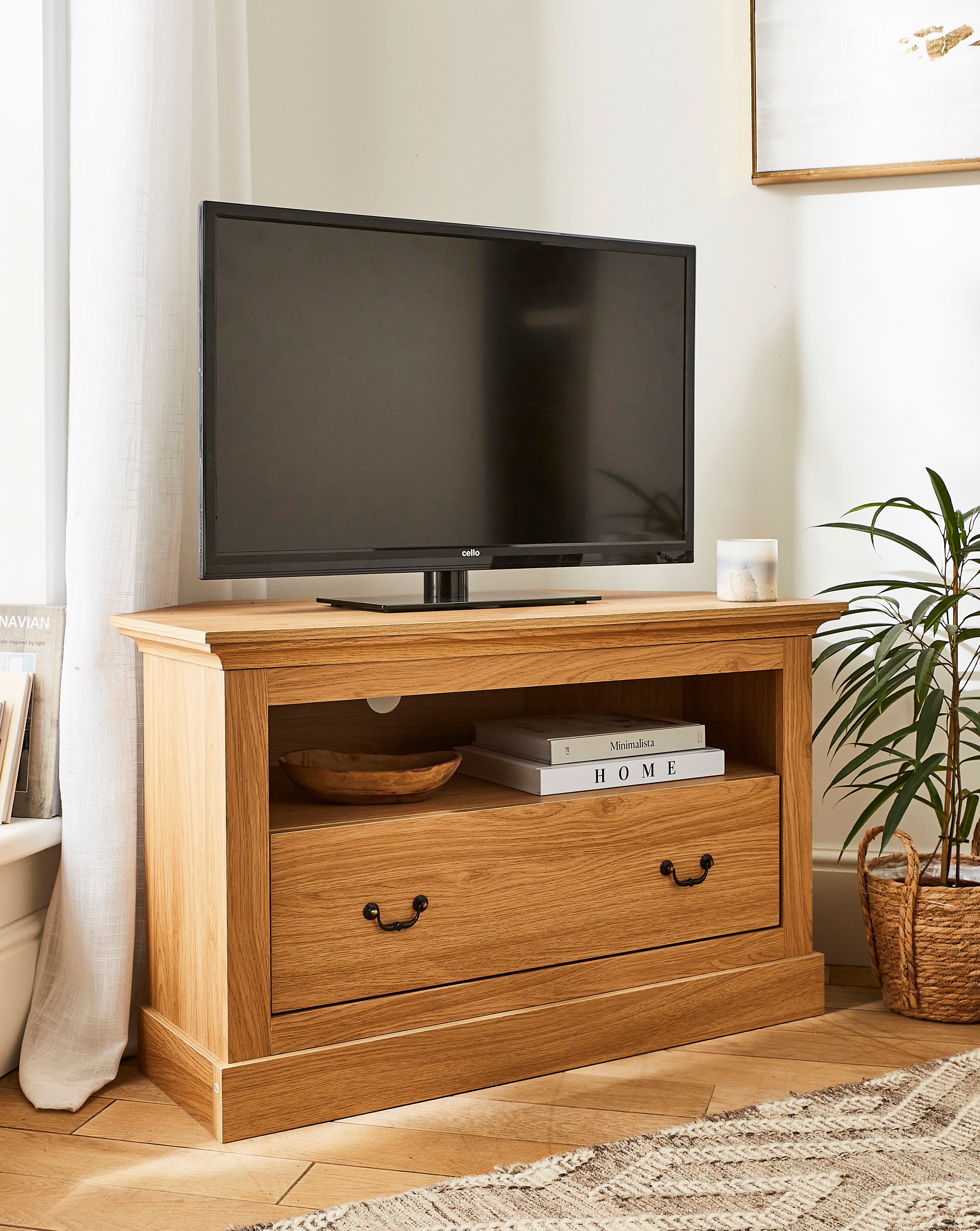 Julipa Ashford Corner TV Unit - Oak
