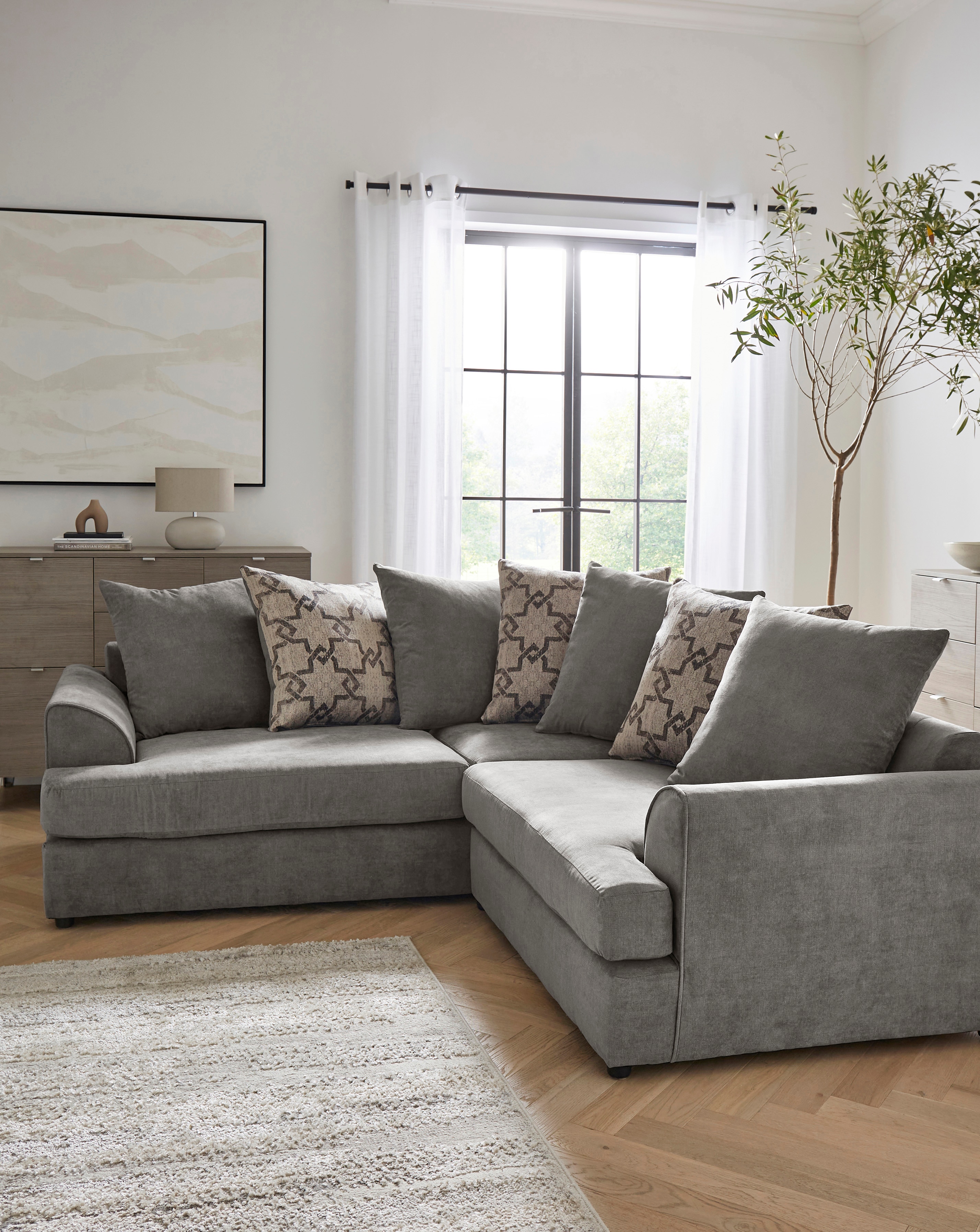 Grace Chenille Corner Sofa