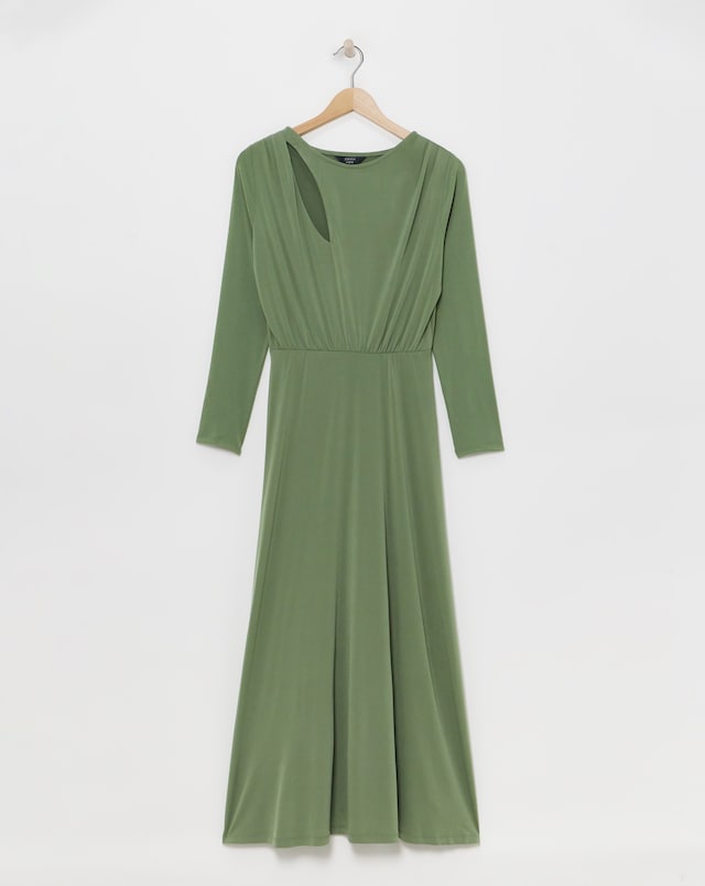 Joanna Hope Cut Out Jersey Dress - Olive Green