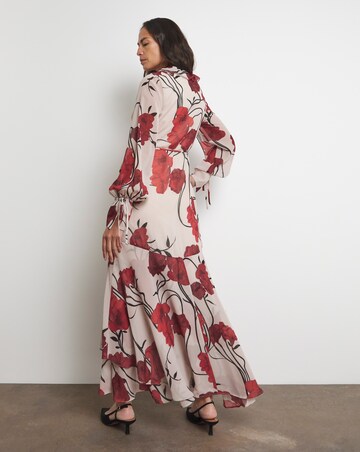 Joanna Hope Maxi Ruffle Wrap Dress