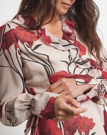 Joanna Hope Maxi Ruffle Wrap Dress