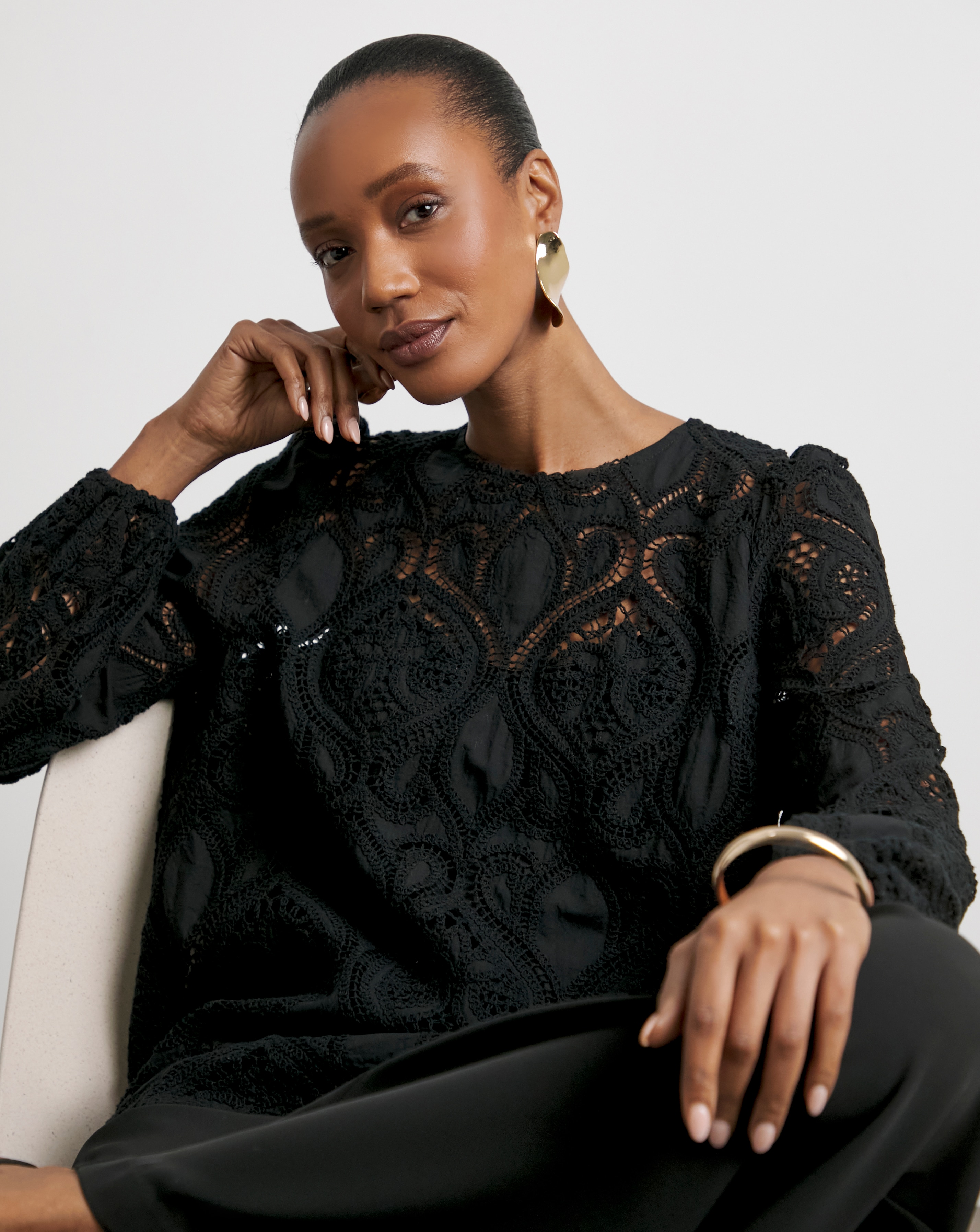 Joanna Hope Premium Broderie Blouse