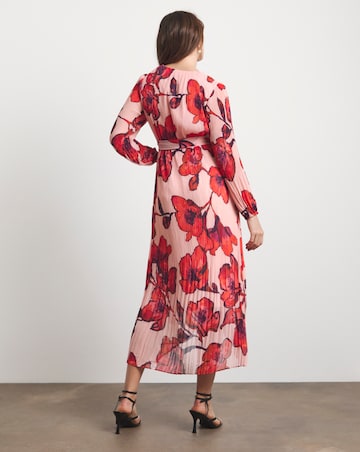 Joanna Hope Pleated Wrap Dress