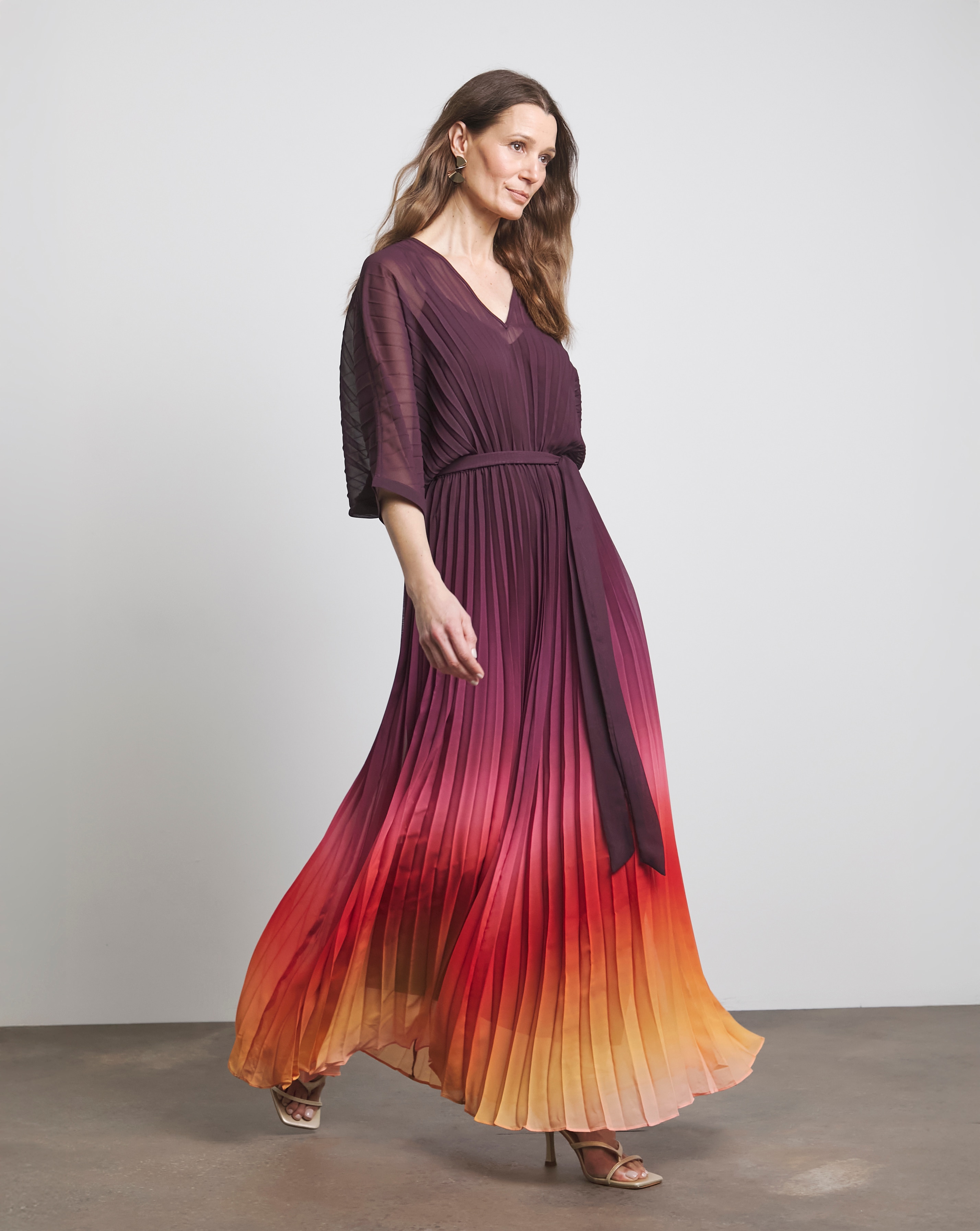 Joanna Hope Ombre Pleated Dress