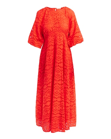 Joanna Hope Puff Sleeve Broderie Dress