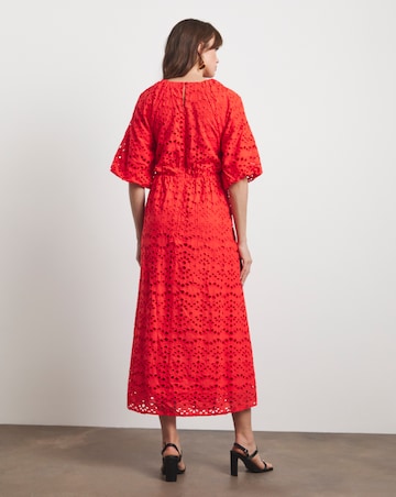 Joanna Hope Puff Sleeve Broderie Dress