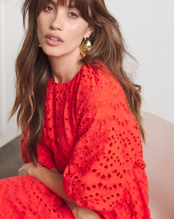 Joanna Hope Puff Sleeve Broderie Dress