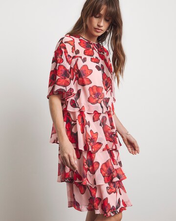 Joanna Hope Tiered Shift Dress