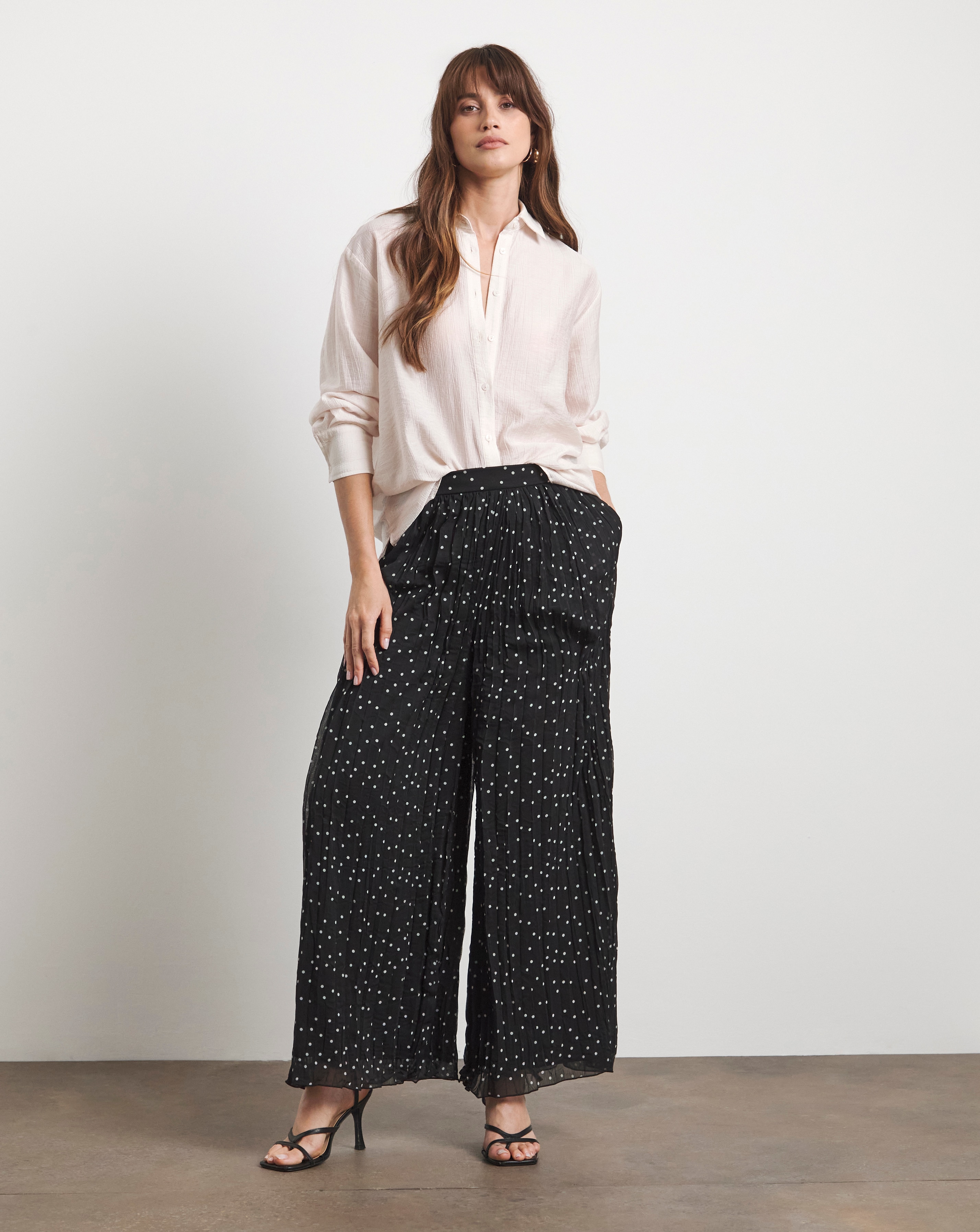Joanna Hope Crinkle Wide Leg Trousers