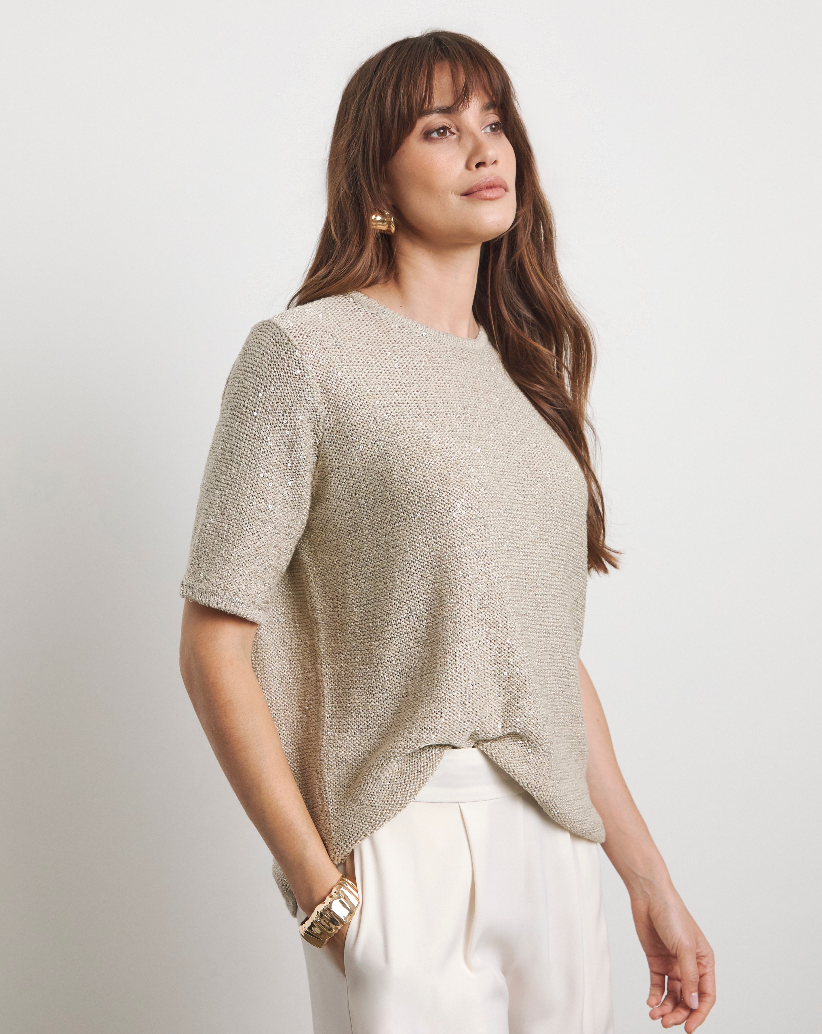 Joanna Hope Sequin Knit Jumper