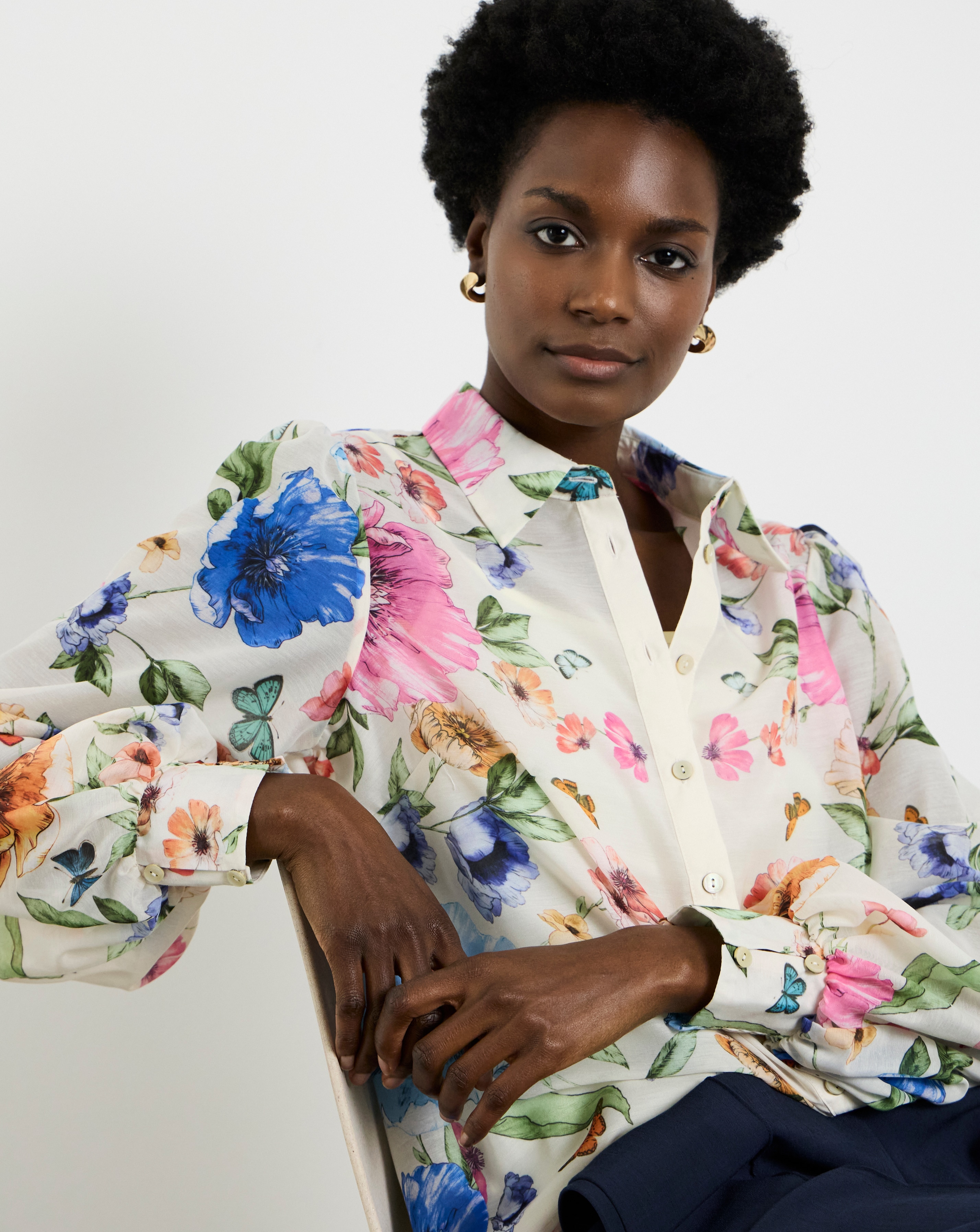 Joanna Hope Floral Shirt