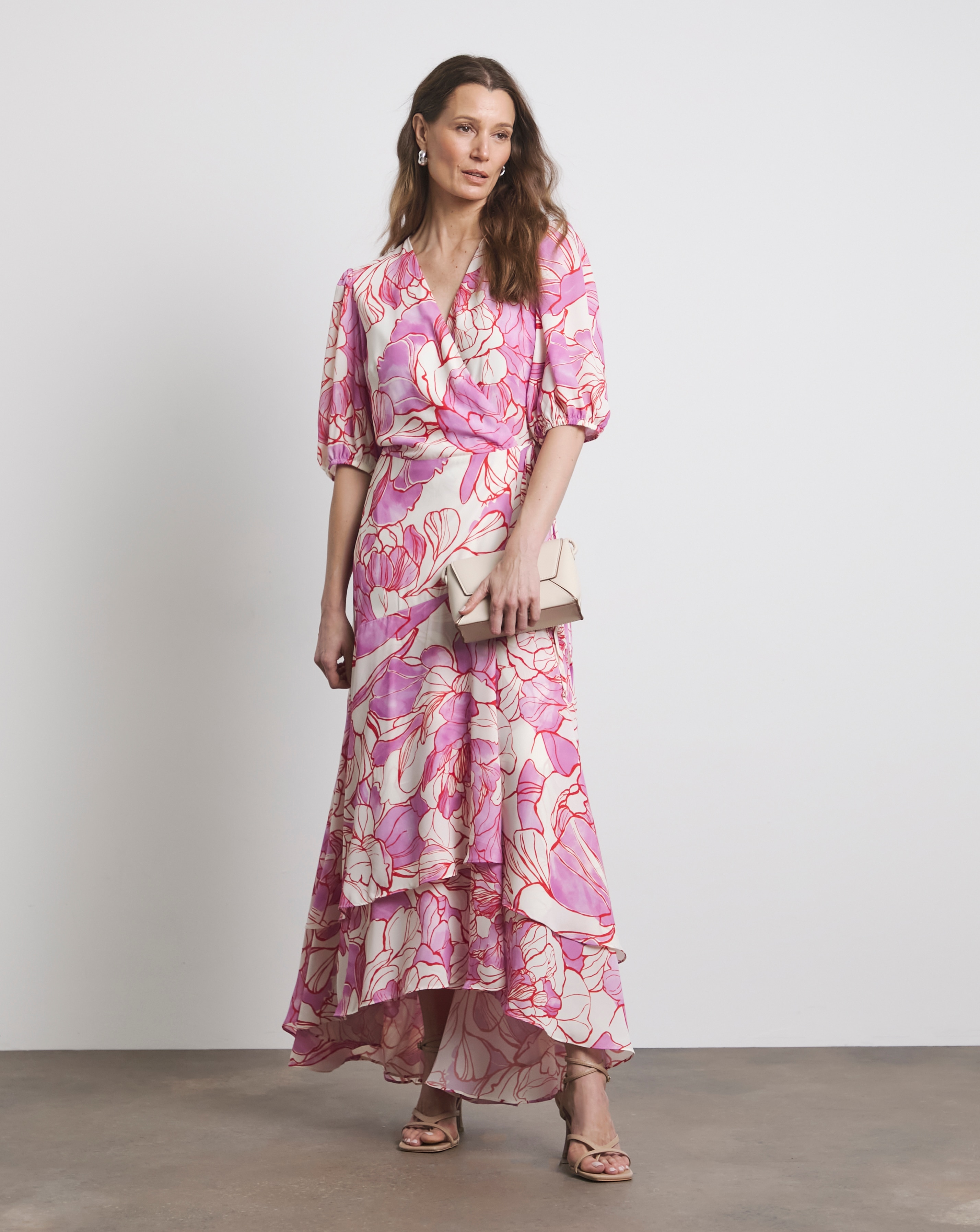 Joanna Hope Printed Wrap Dress