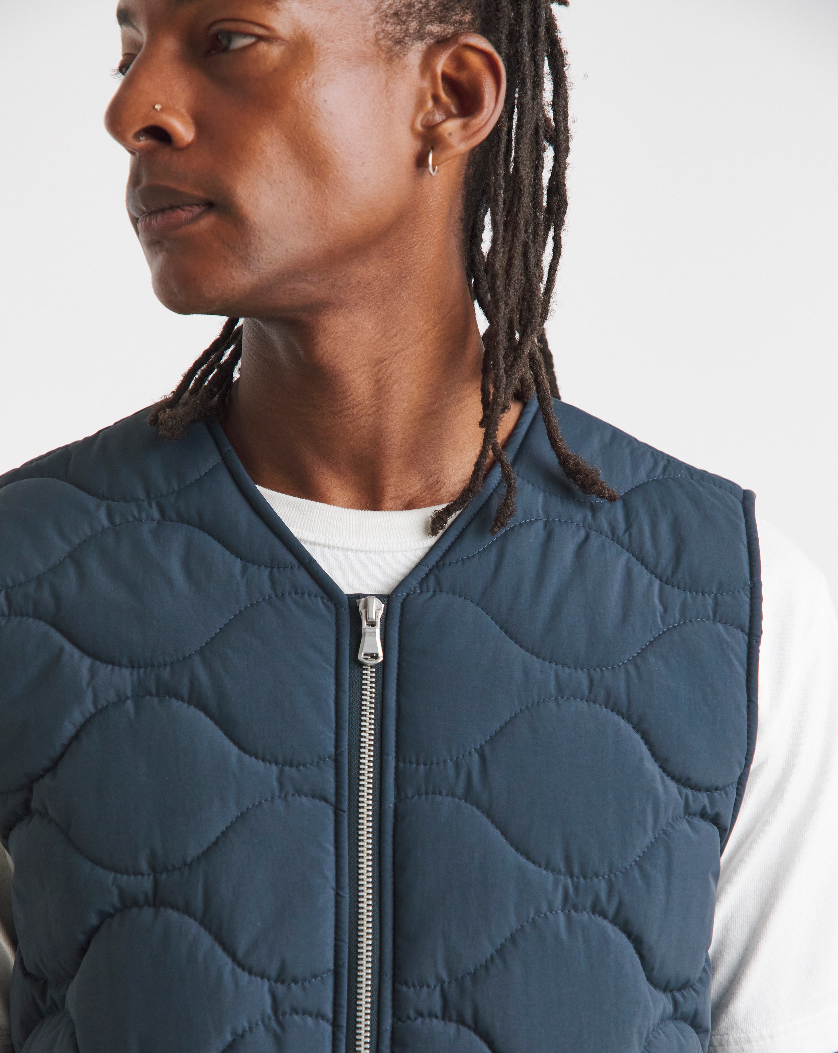 Onion Quilt Zip Through Gilet