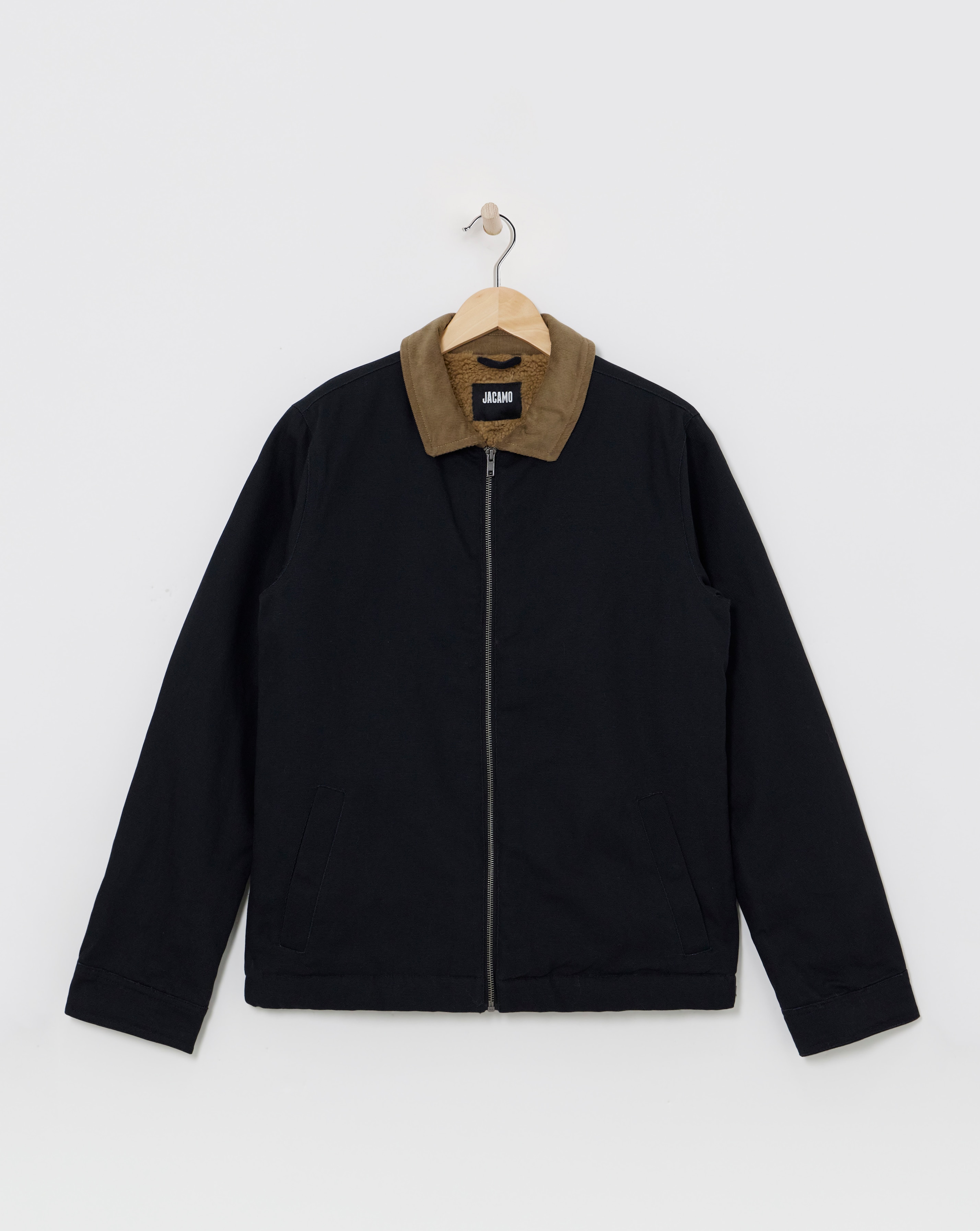 Black Borg Lined Worker Jacket