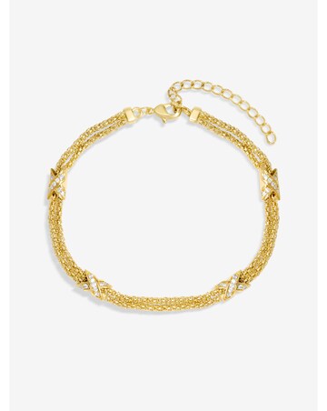 Jon Richard Gold Plated Mesh And Kiss Bracelet