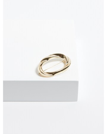 Jon Richard Gold Plated Open Polished Twist Brooch - Gift Boxed