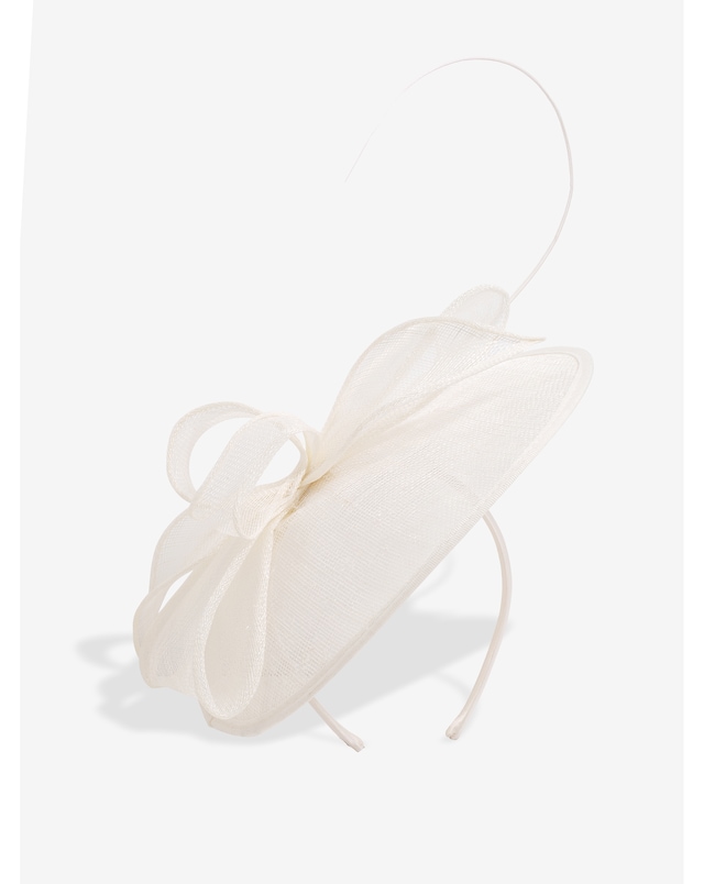 Jon Richard Ivory Woven Bow Fascinator