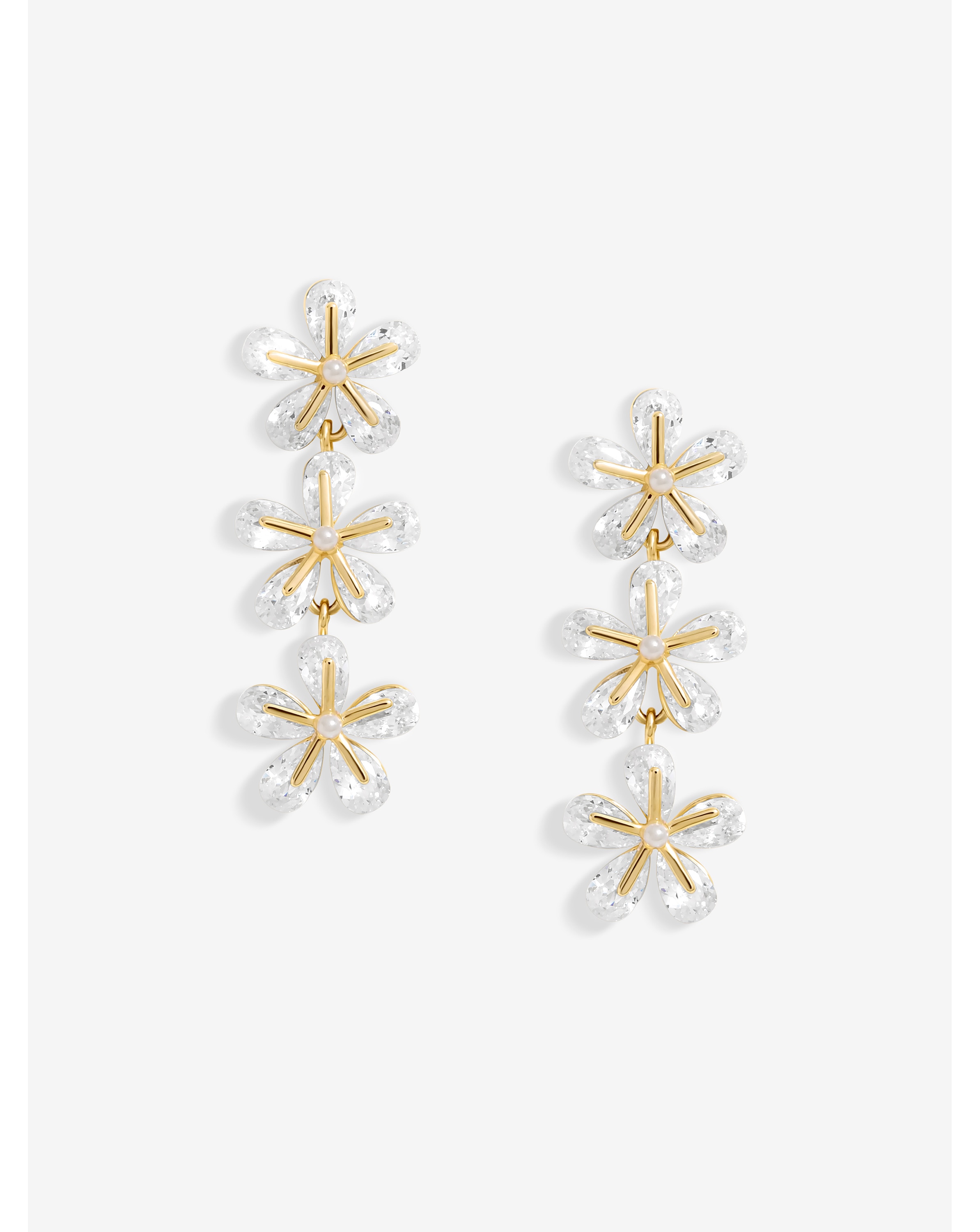 Jon Richard Multi Floral Drop Earrings