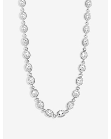 Jon Richard Silver Plated Crystal Halo Necklace
