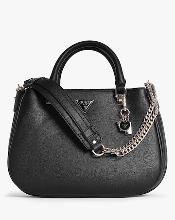 Guess Fedora Black Shoulder Satchel Bag