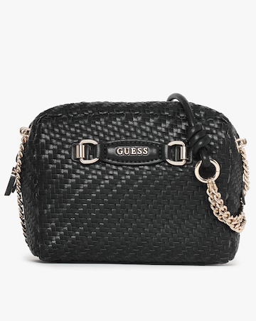 Guess Francy Woven Black Camera Cross-Body Bag