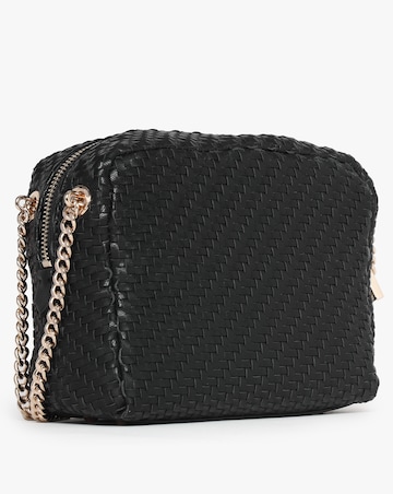Guess Francy Woven Black Camera Cross-Body Bag