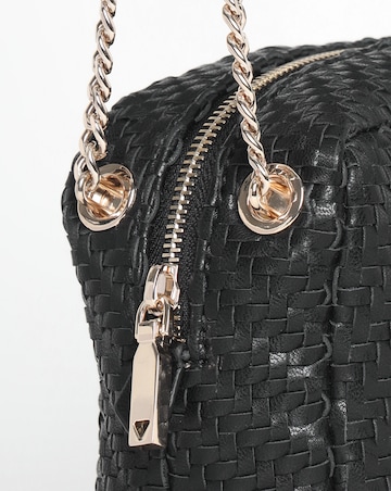 Guess Francy Woven Black Camera Cross-Body Bag