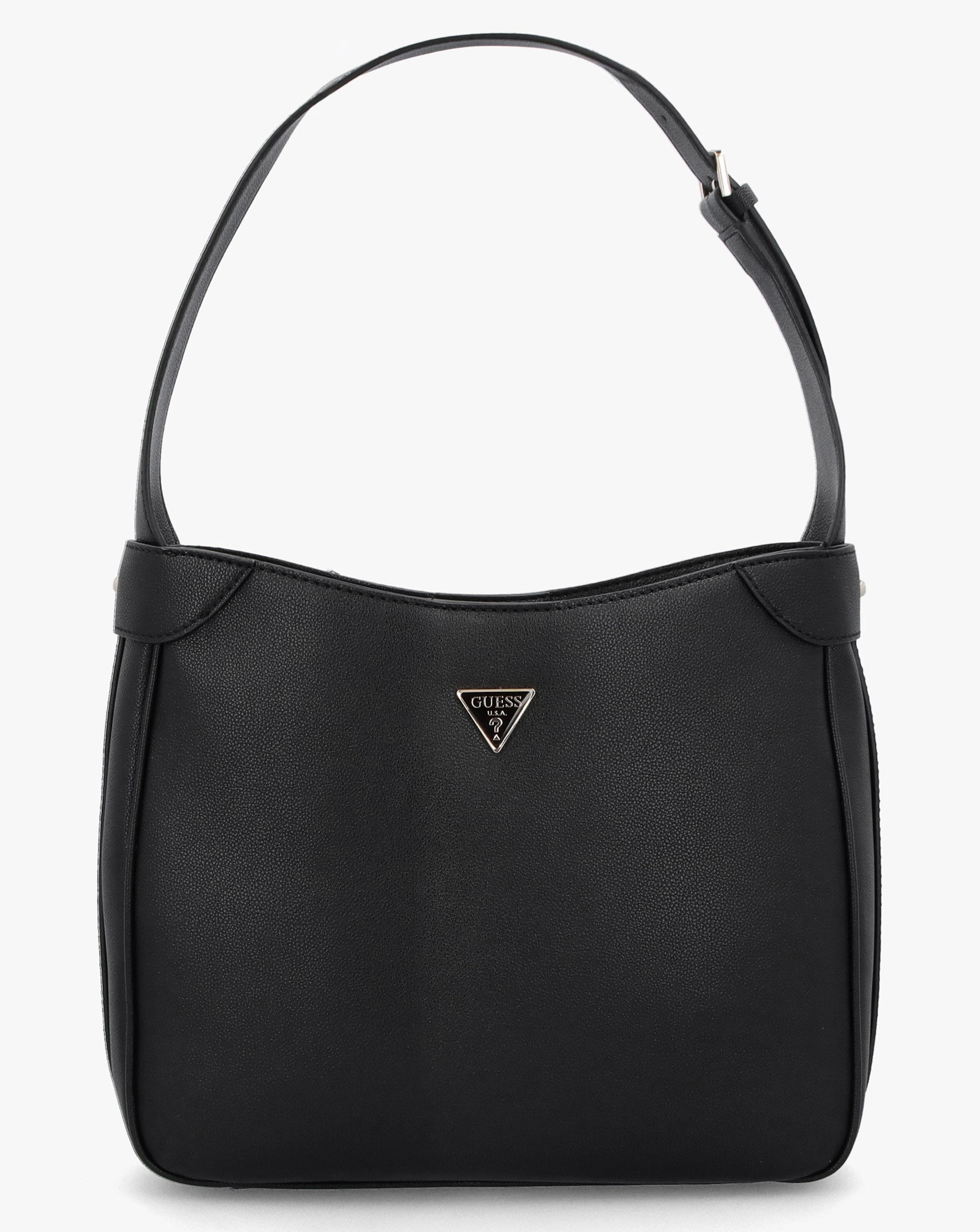 Guess Fedora Black Hobo Shoulder Bag