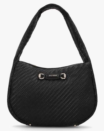 Guess Francy Woven Black Hobo Bag