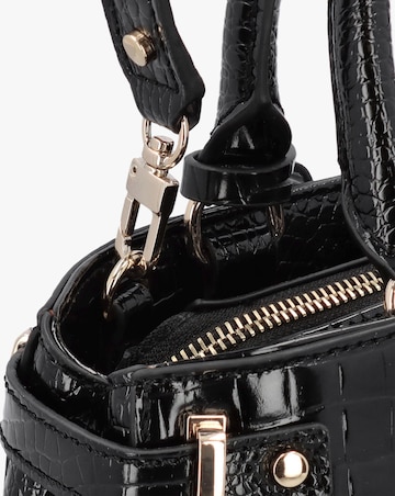 Guess Silvye Luxury Black Moc Croc Satchel Bag
