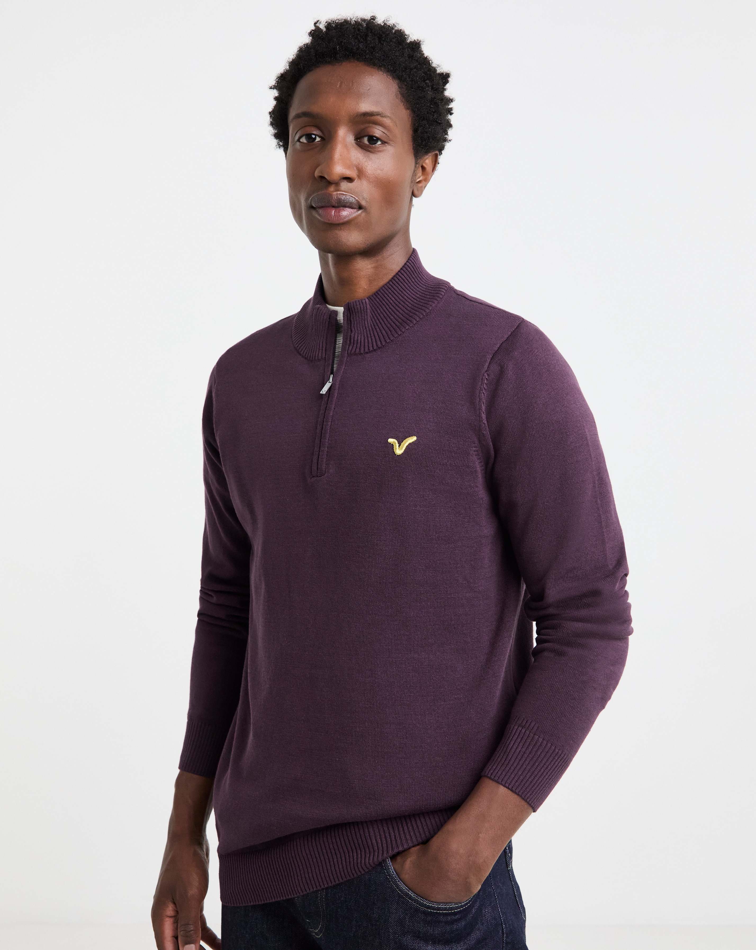 Voi Storm 1/2 Zip Knitted Jumper Long