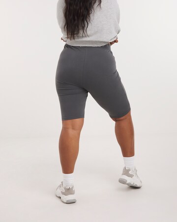 Simply Be 2 Pack Black/ Charcoal Cycling Shorts