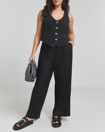 Simply Be Black Wide Leg Trousers