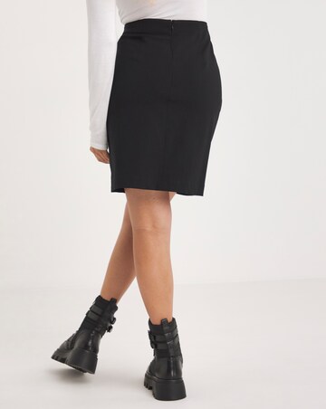 Bengaline Super Stretch Side Split Mini Skirt