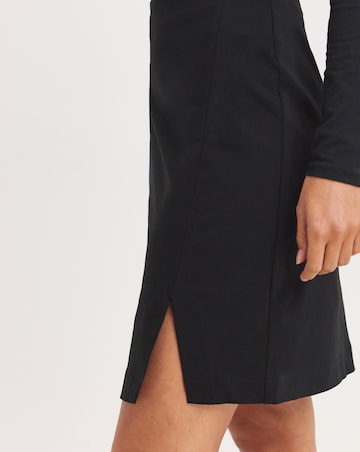 Bengaline Super Stretch Side Split Mini Skirt